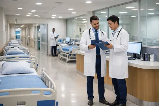 ['PG Diploma in', 'Hospital Administration'] brochure